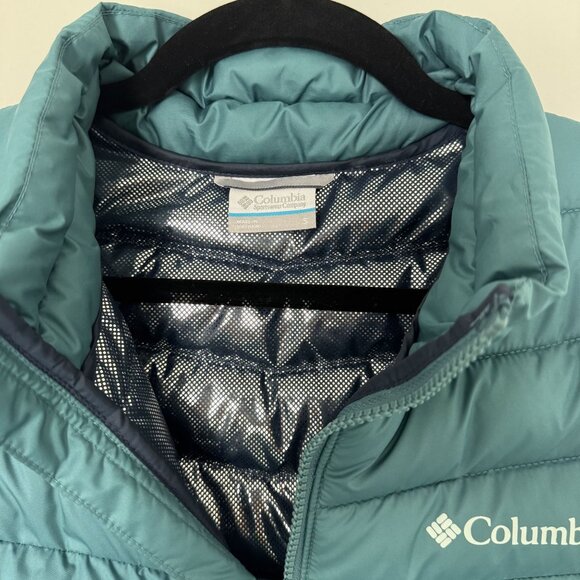 Columbia Mens Slope Edge Vest Omni-Heat Thermal Reflective Teal NWT Small - Picture 4 of 8